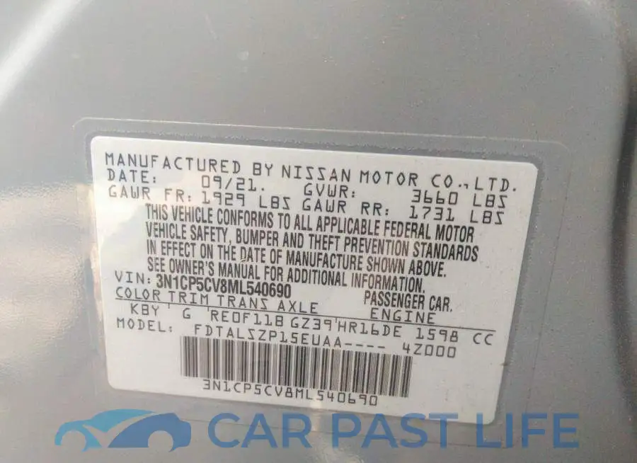 3N1CP5CV8ML540690# 9