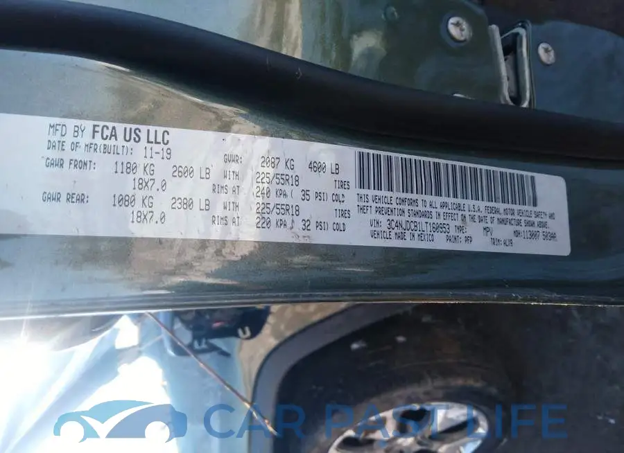 3C4NJDCB1LT160953# 9