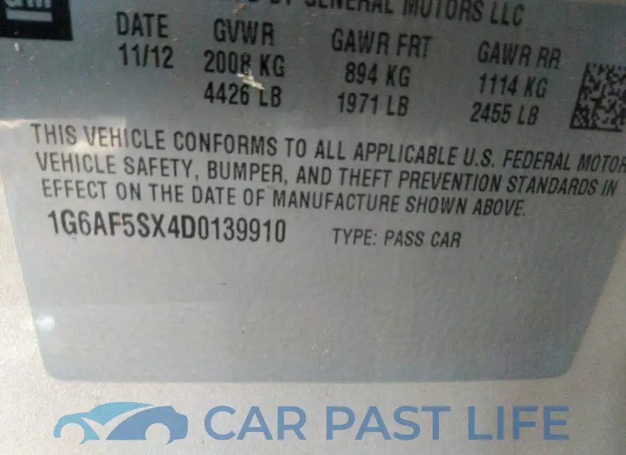 1G6AF5SX4D0139910# 9