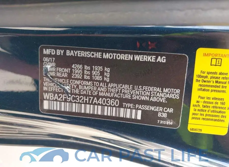 WBA2F9C32H7A40360# 9