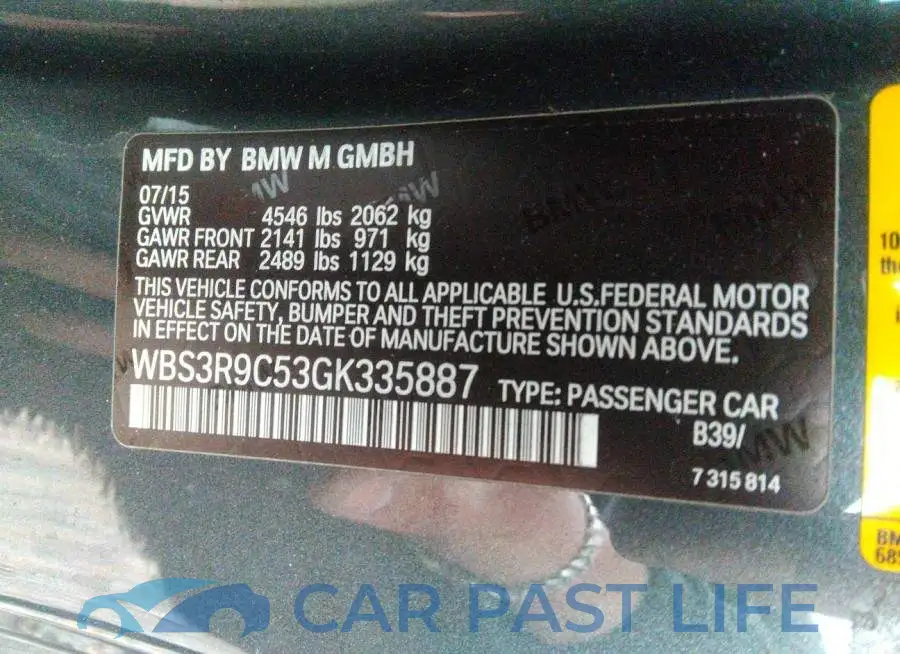 WBS3R9C53GK335887# 9