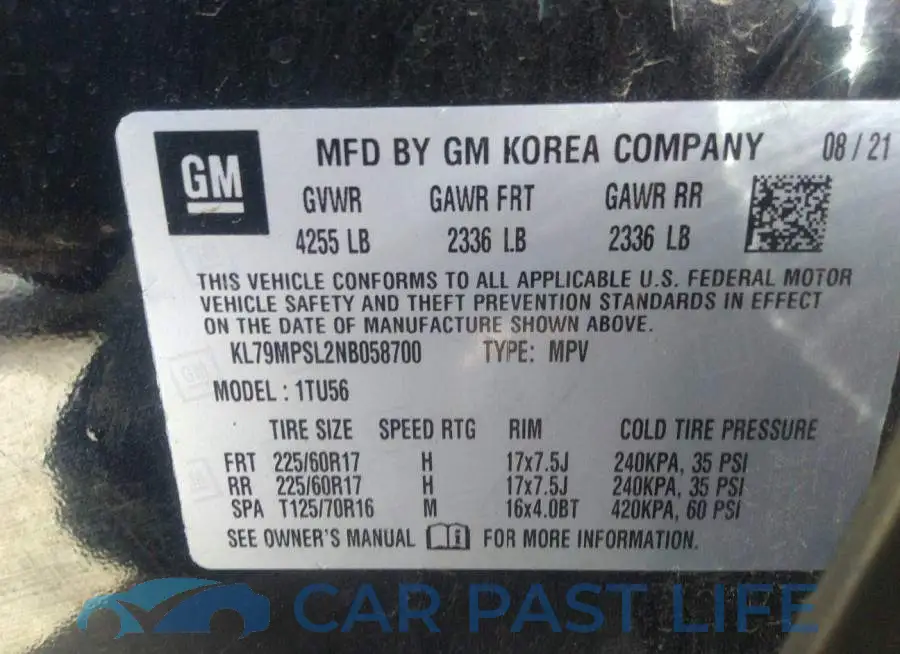KL79MPSL2NB058700# 9