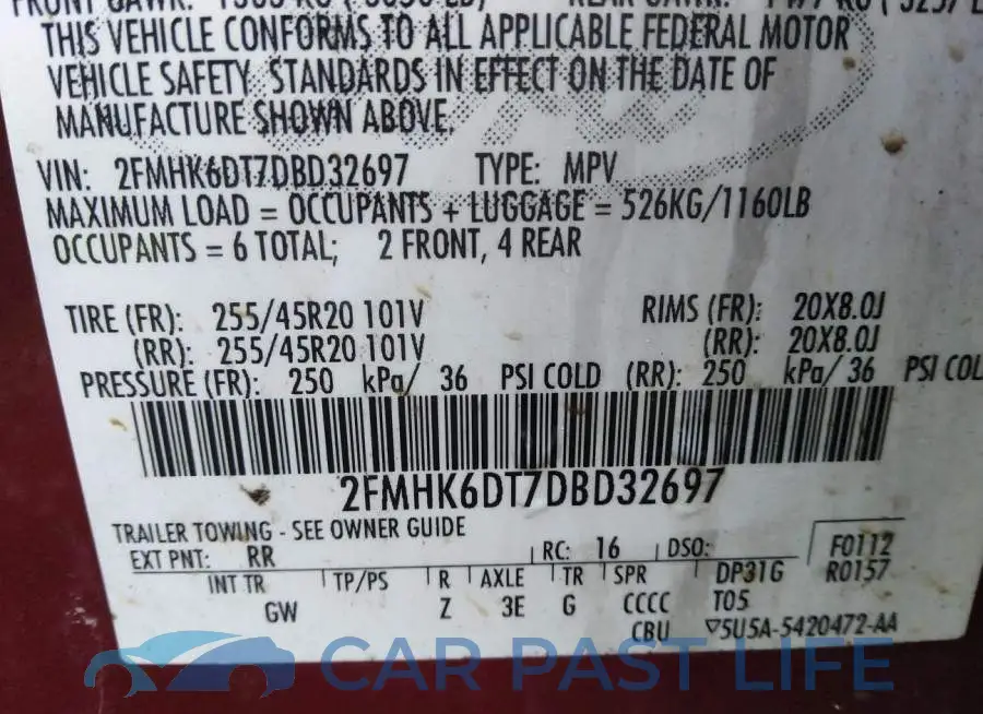 2FMHK6DT7DBD32697# 9