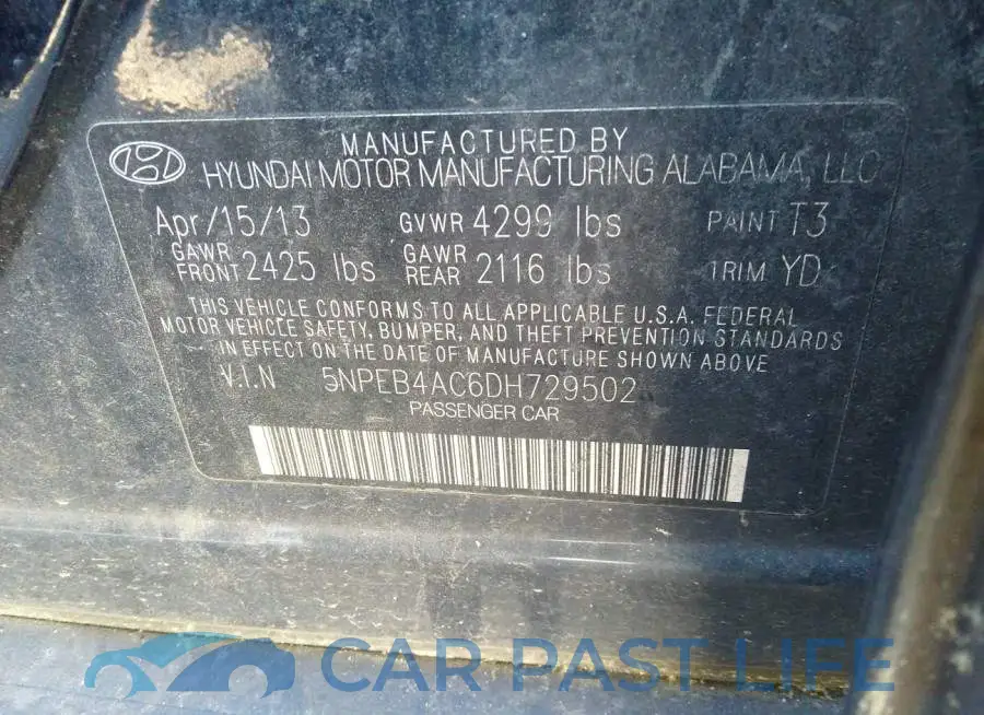5NPEB4AC6DH729502# 9