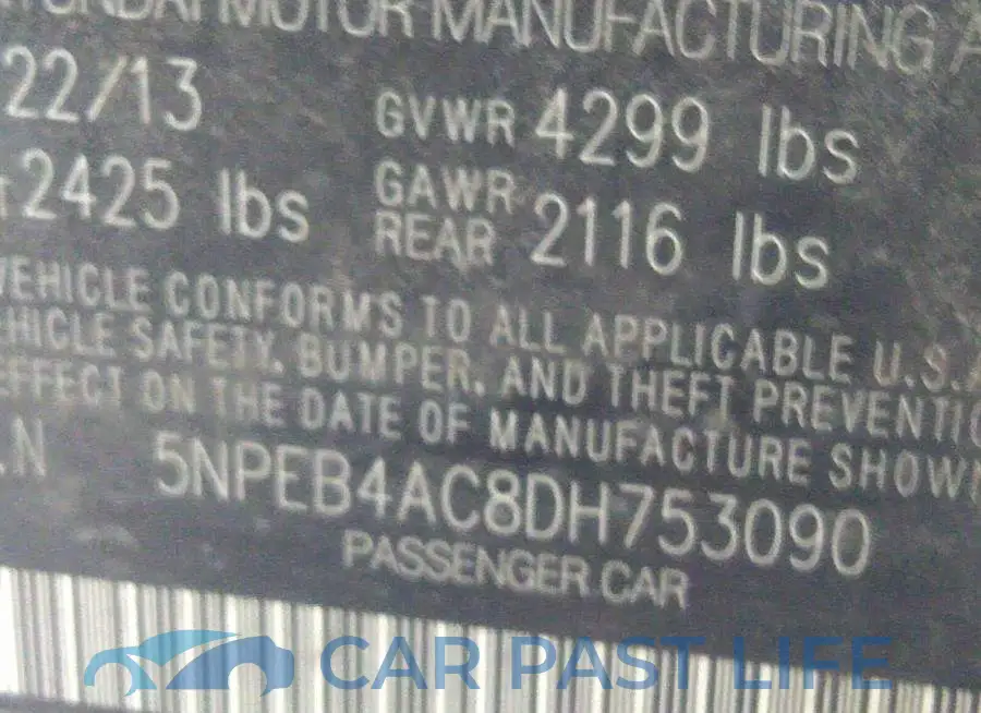 5NPEB4AC8DH753090# 9