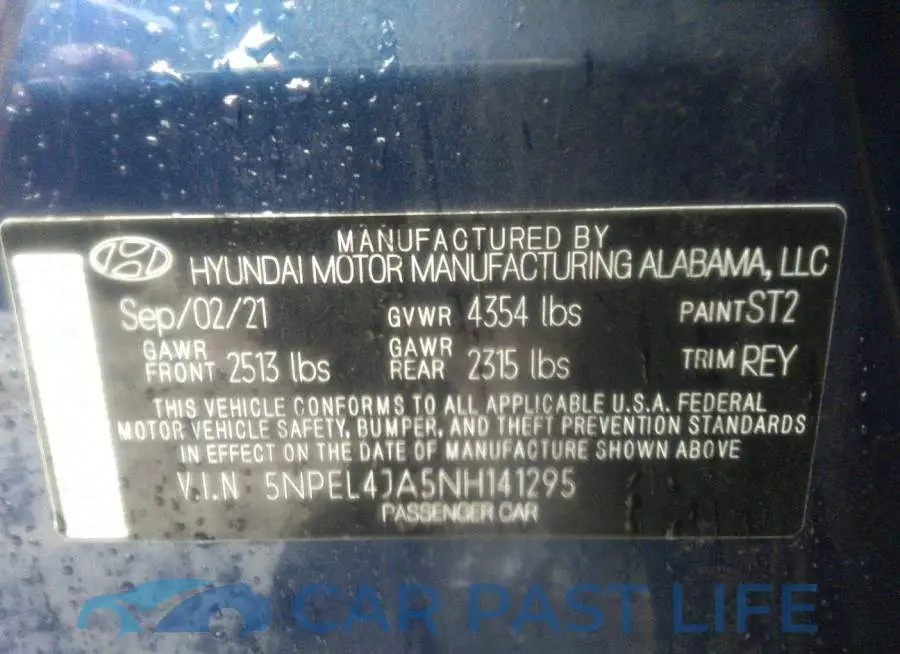 5NPEL4JA5NH141295# 9