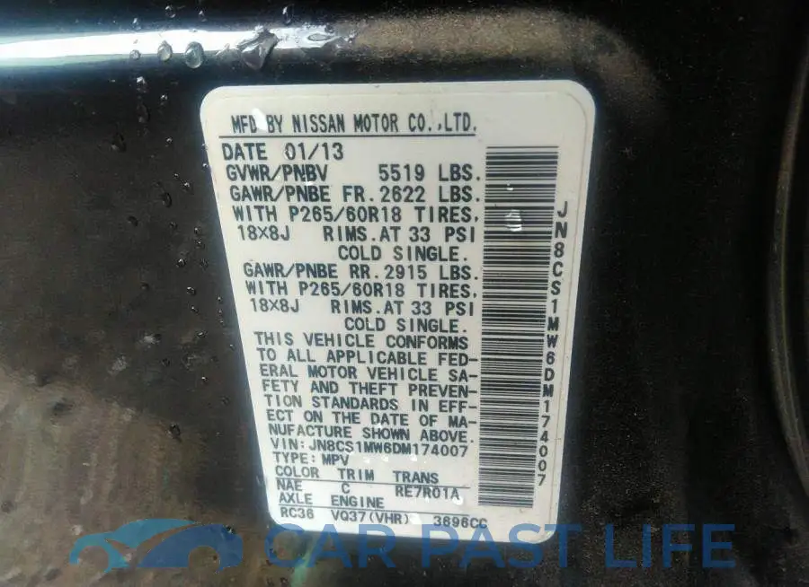 JN8CS1MW6DM174007# 9