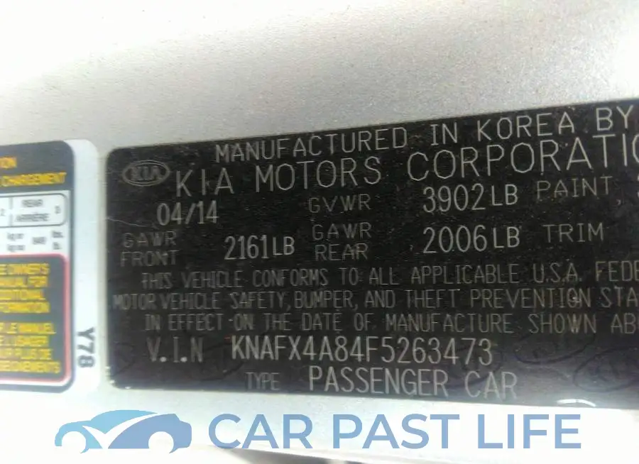 KNAFX4A84F5263473# 9