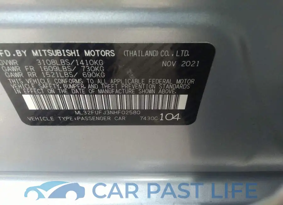 ML32FUFJ3NHF02580# 9