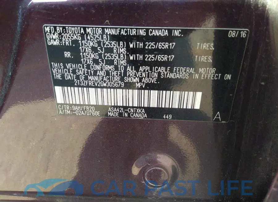 2T3ZFREV2GW305679# 9