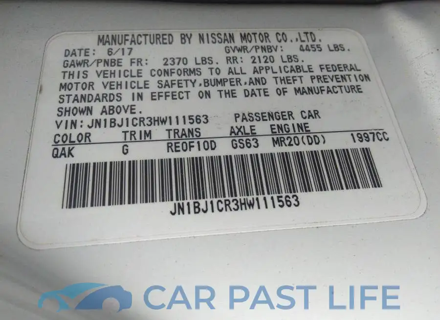 JN1BJ1CR3HW111563# 9