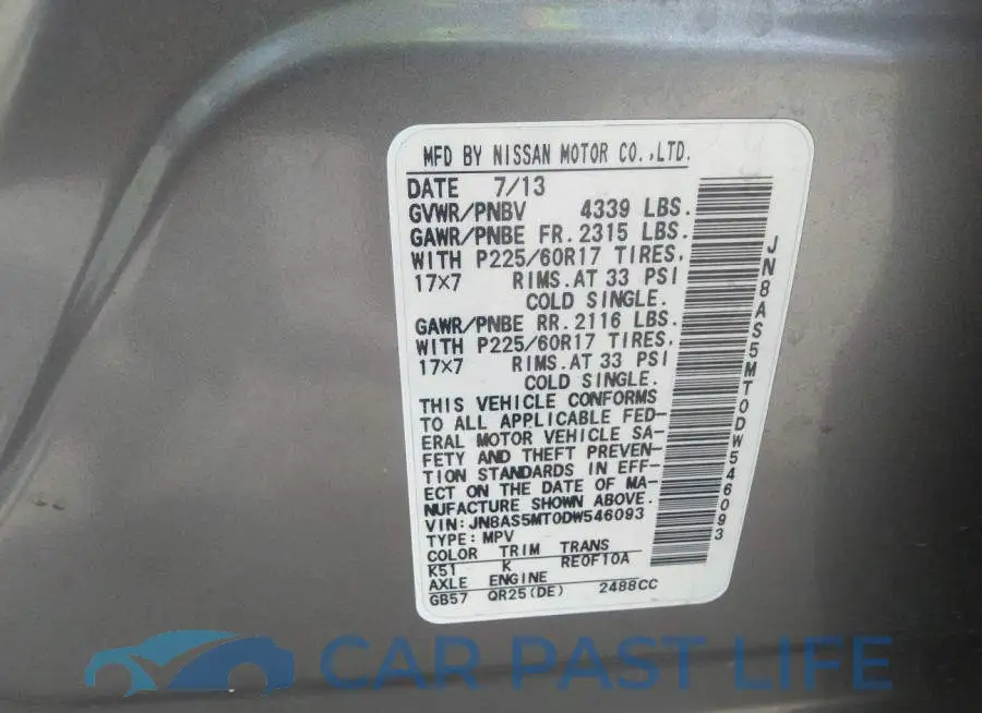 JN8AS5MT0DW546093# 9