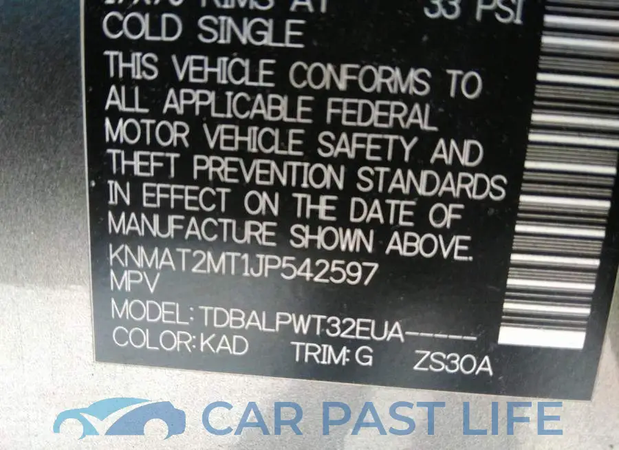 KNMAT2MT1JP542597# 9
