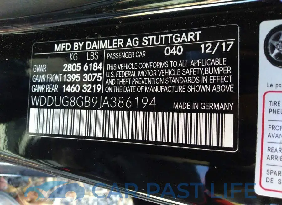 WDDUG8GB9JA386194# 9