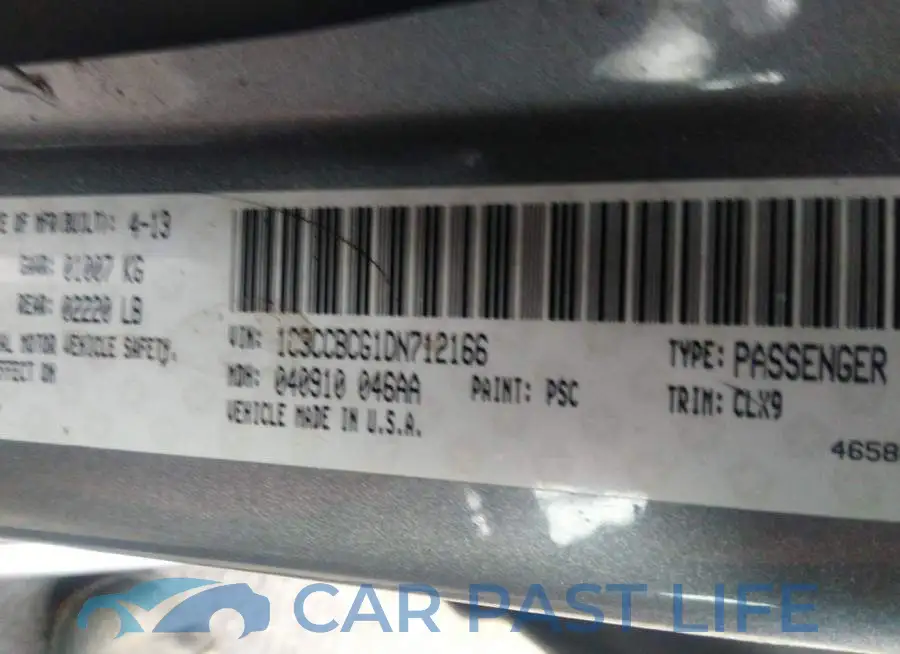 1C3CCBCG1DN712166# 9