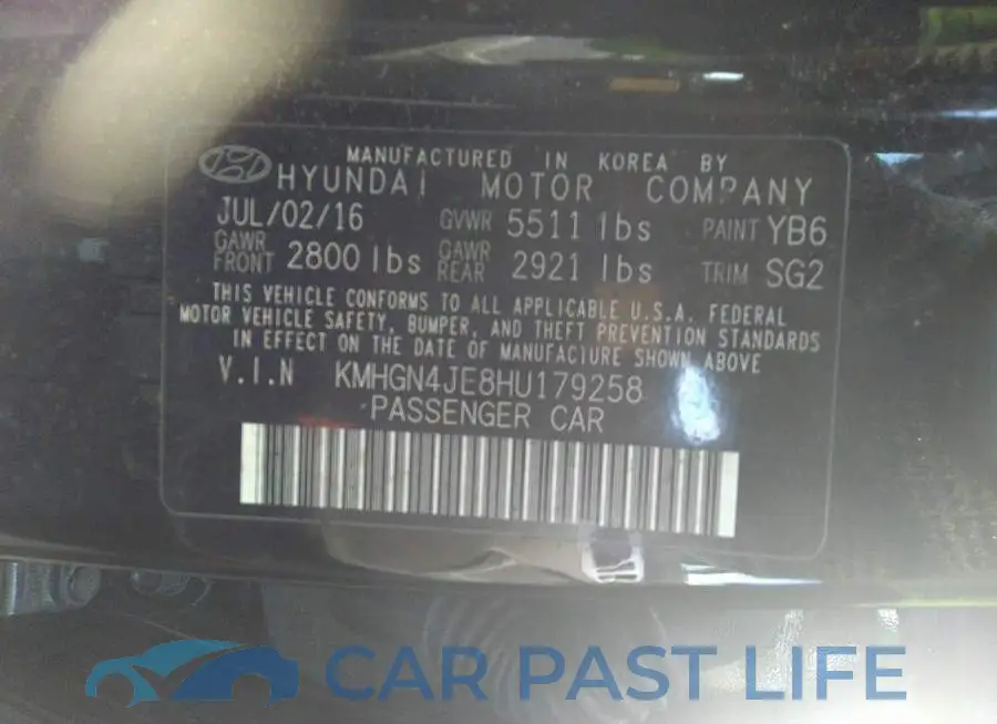 KMHGN4JE8HU179258# 9