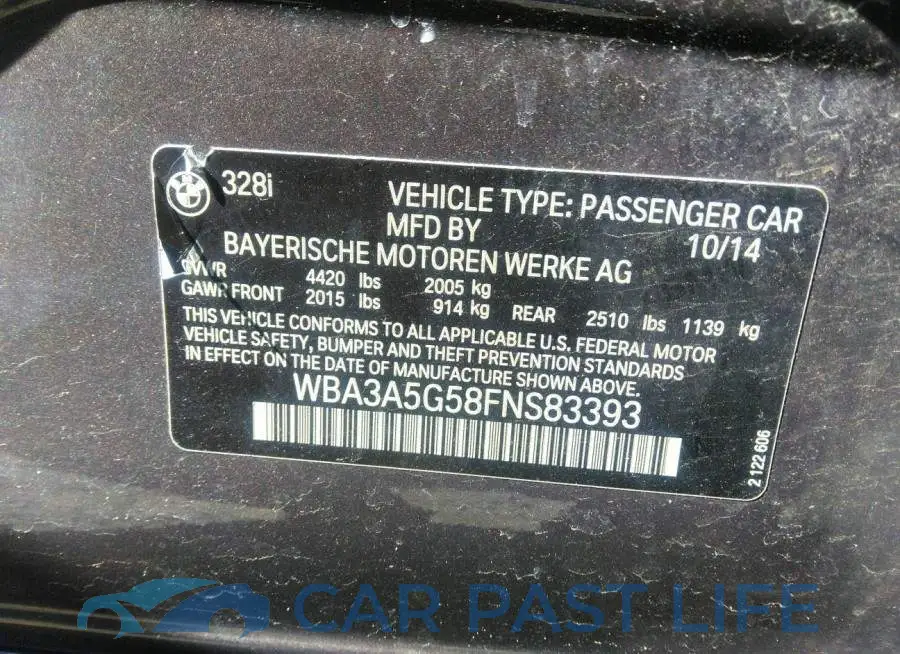 WBA3A5G58FNS83393# 9