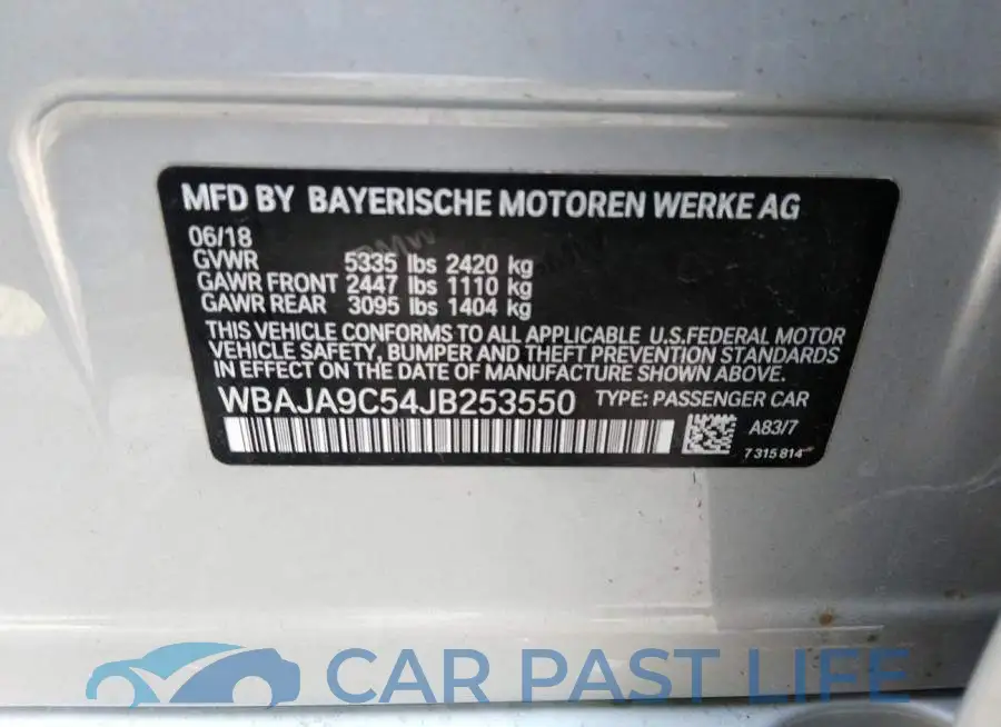 WBAJA9C54JB253550# 9