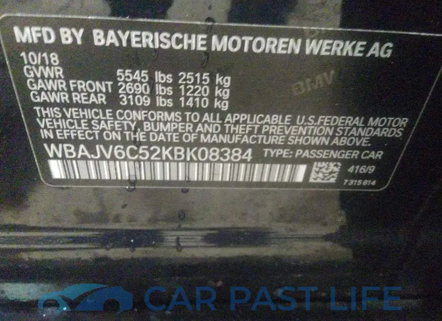 WBAJV6C52KBK08384# 9