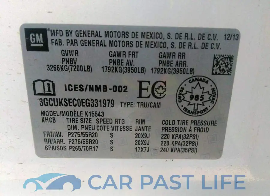 3GCUKSEC0EG331979# 9