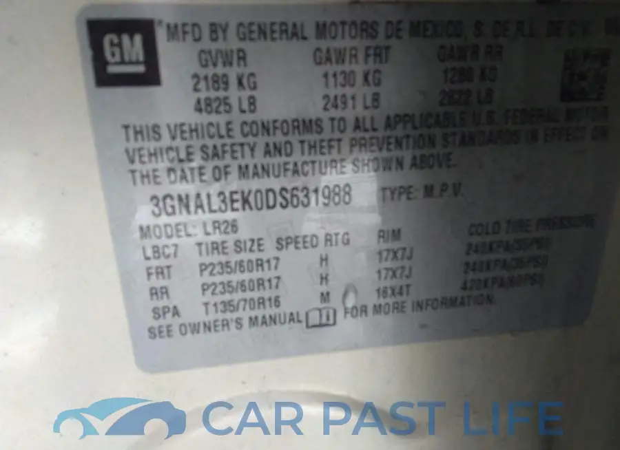 3GNAL3EK0DS631988# 9