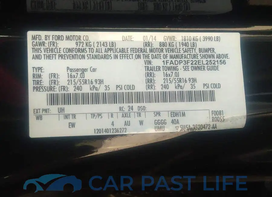 1FADP3F22EL252156# 9