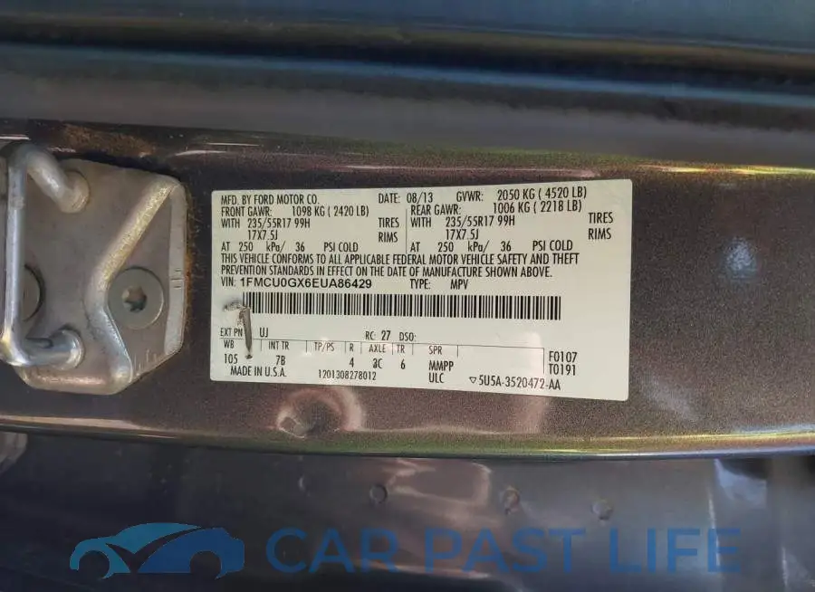 1FMCU0GX6EUA86429# 9