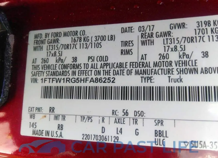 1FTFW1RG5HFA86252# 9