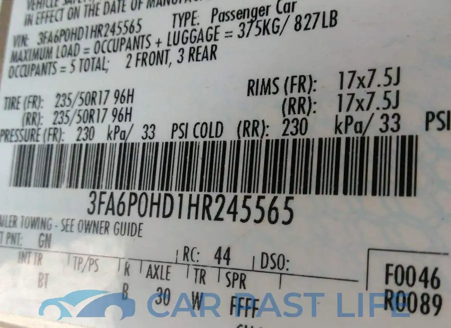 3FA6P0HD1HR245565# 9