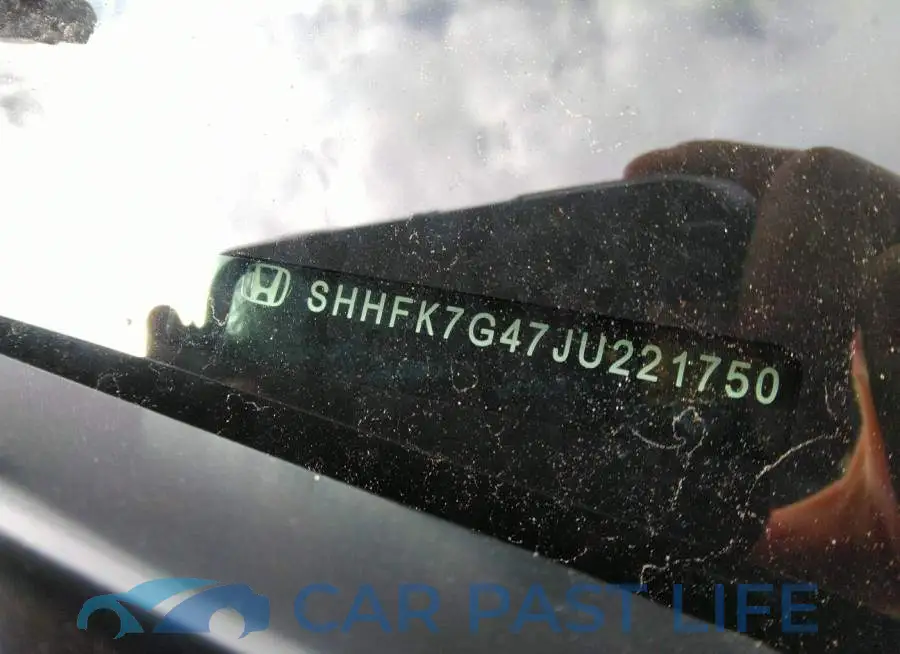 SHHFK7G47JU221750# 9