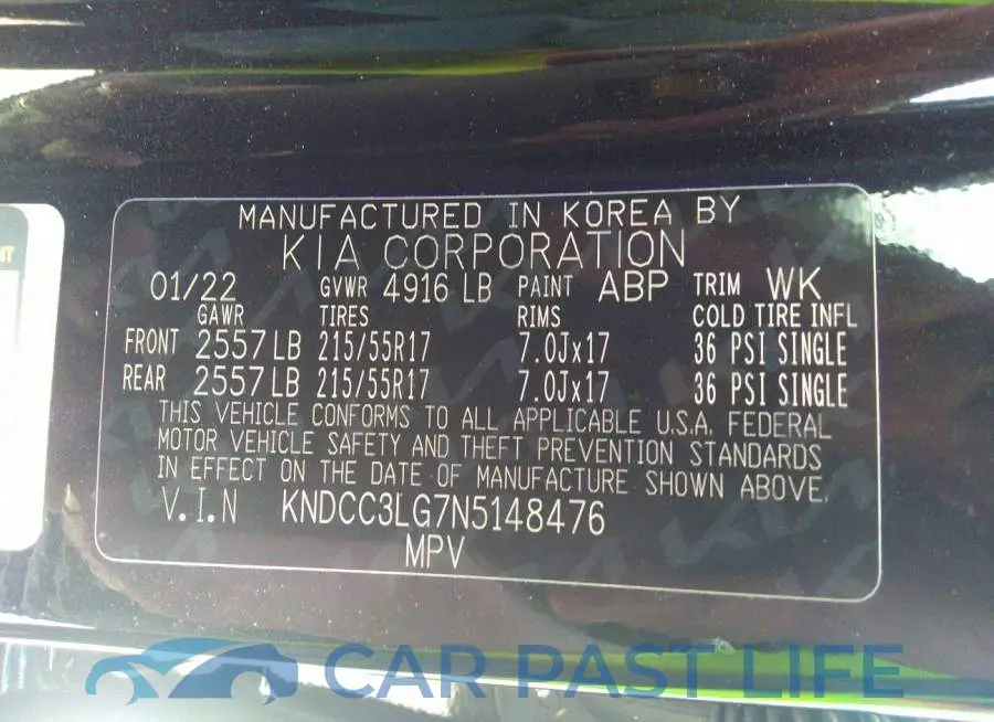 KNDCC3LG7N5148476# 9
