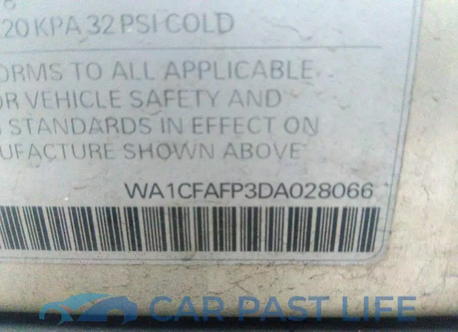 WA1CFAFP3DA028066# 9