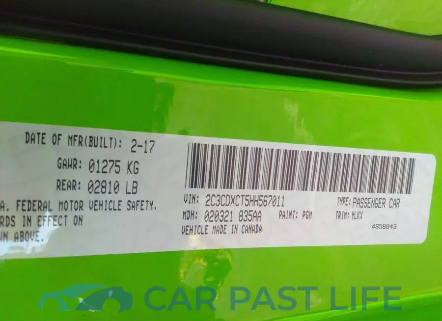 2C3CDXCT5HH567011# 9