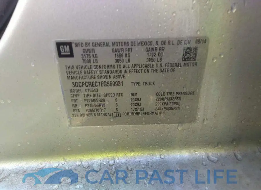3GCPCREC7EG569931# 9