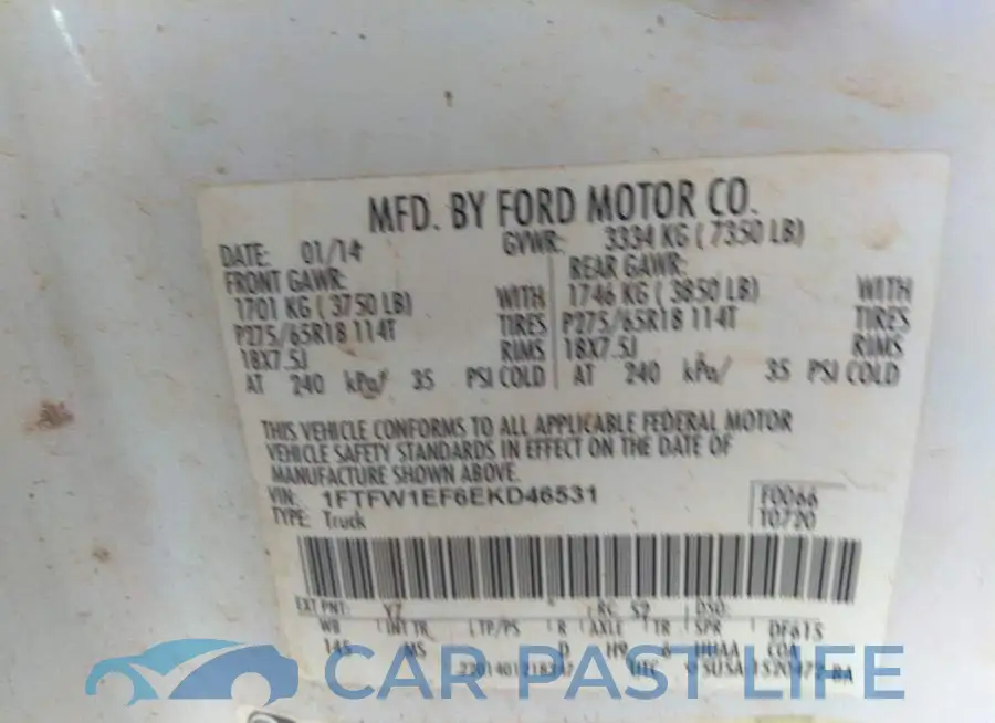 1FTFW1EF6EKD46531# 9