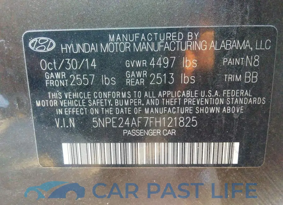 5NPE24AF7FH121825# 9
