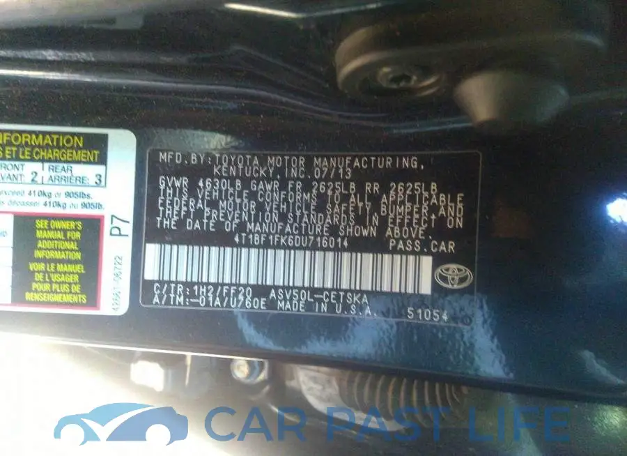 4T1BF1FK6DU716014# 9