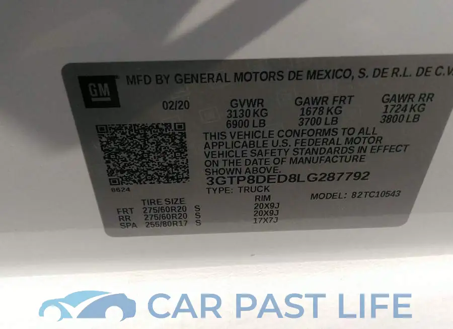 3GTP8DED8LG287792# 9