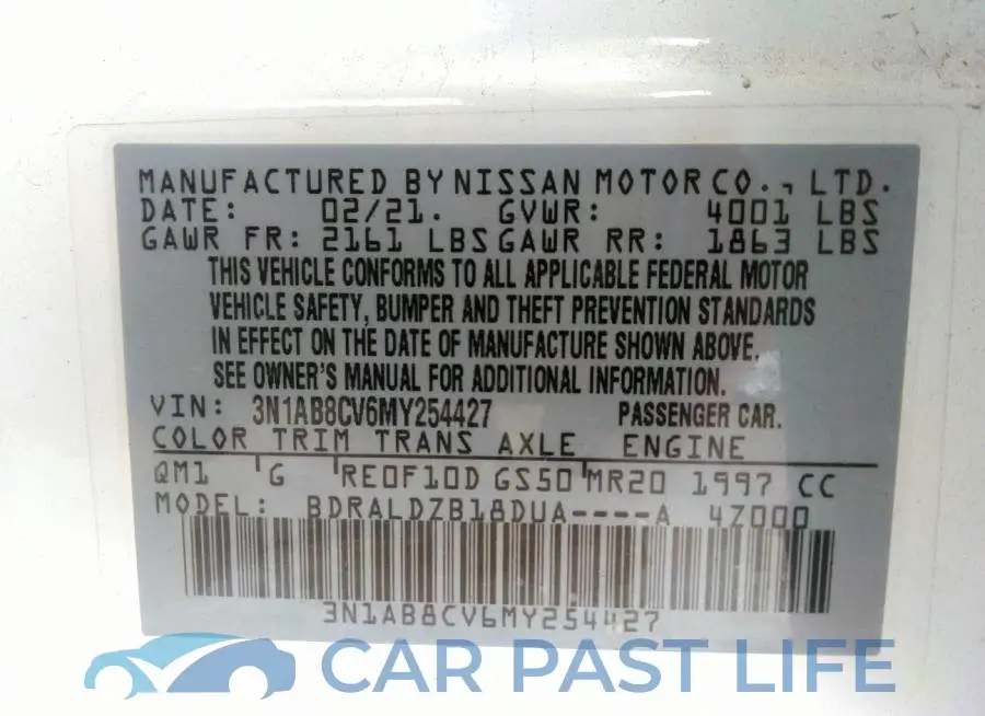 3N1AB8CV6MY254427# 9