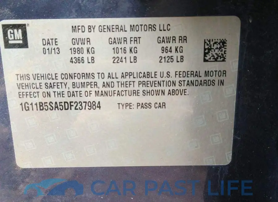 1G11B5SA5DF237984# 9