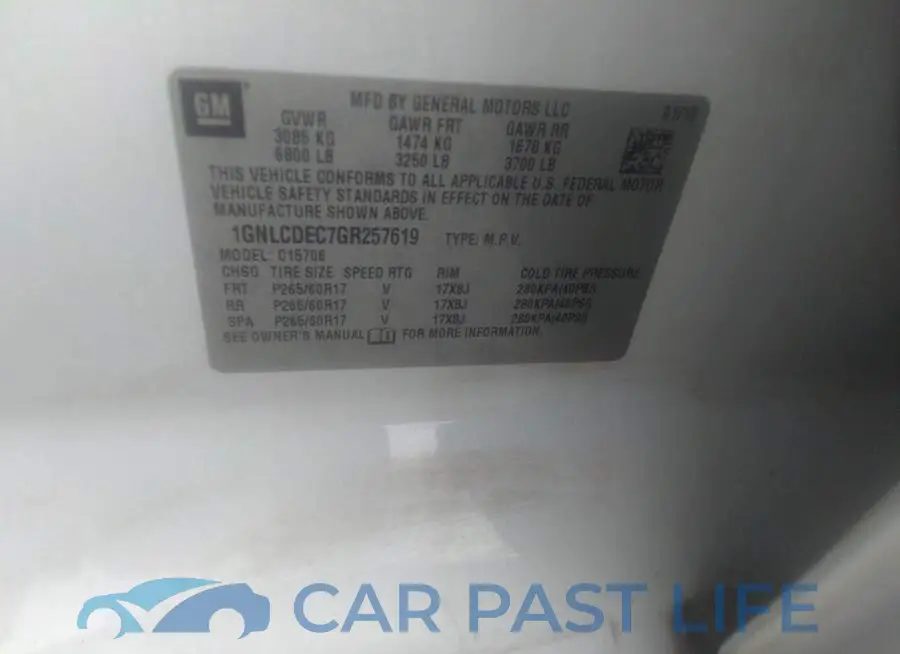 1GNLCDEC7GR257619# 9