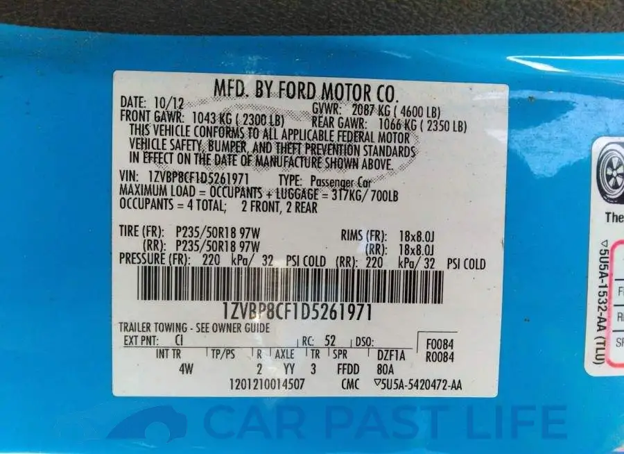 1ZVBP8CF1D5261971# 9