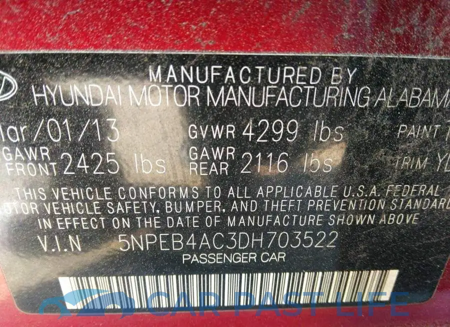 5NPEB4AC3DH703522# 9