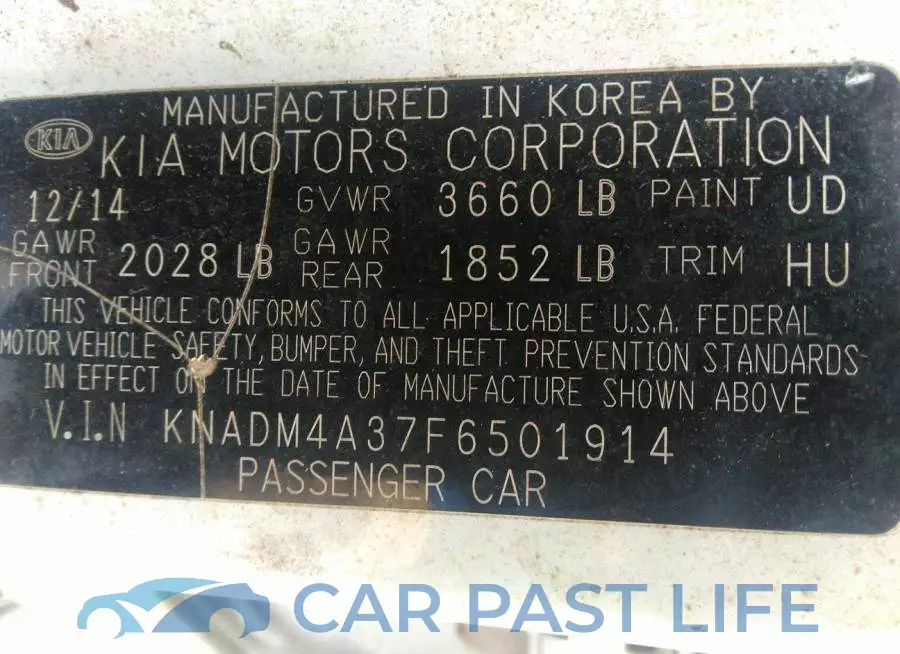 KNADM4A37F6501914# 9