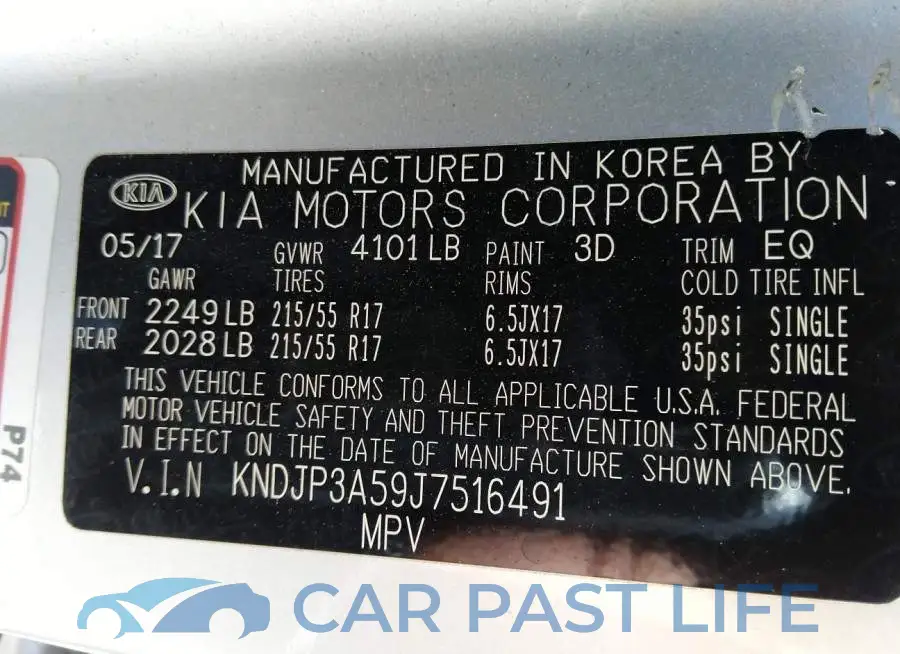 KNDJP3A59J7516491# 9