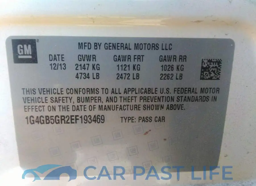 1G4GB5GR2EF193469# 9