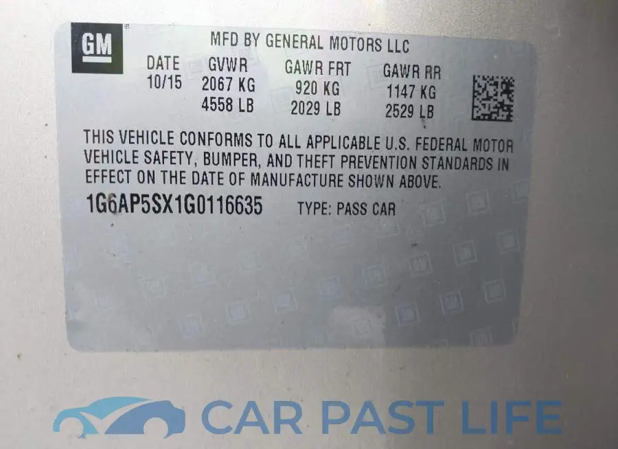 1G6AP5SX1G0116635# 9