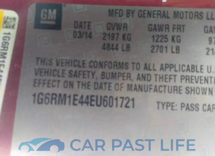 1G6RM1E44EU601721# 9