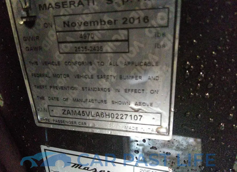 ZAM45VLA6H0227107# 9