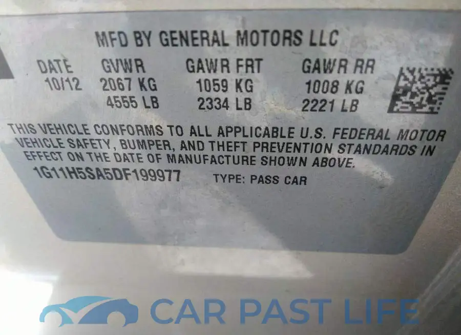 1G11H5SA5DF199977# 9